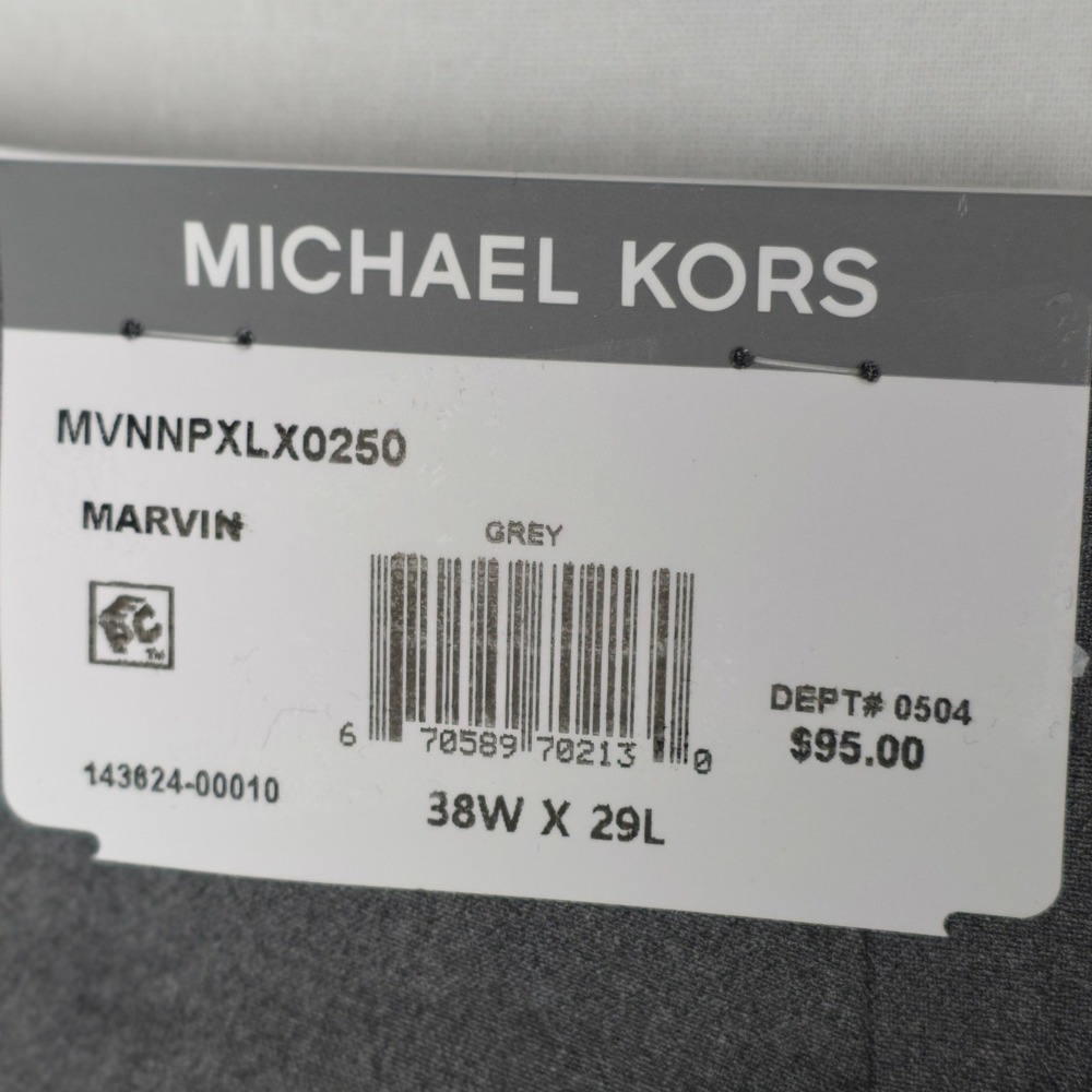 Michael Kors Dress Pants Mens 38x29 Gray Pattern Marvin Straight Leg Trouser NWT - Picture 5 of 9